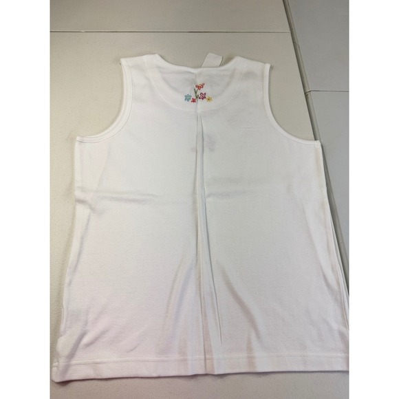 Christopher & Banks White Sleeveless Top Birdhouse Embroidery Tank - Picture 9 of 12